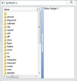 Windows GUI Splitter Example 1 Screen