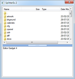 Windows GUI Splitter Example 2 Screen